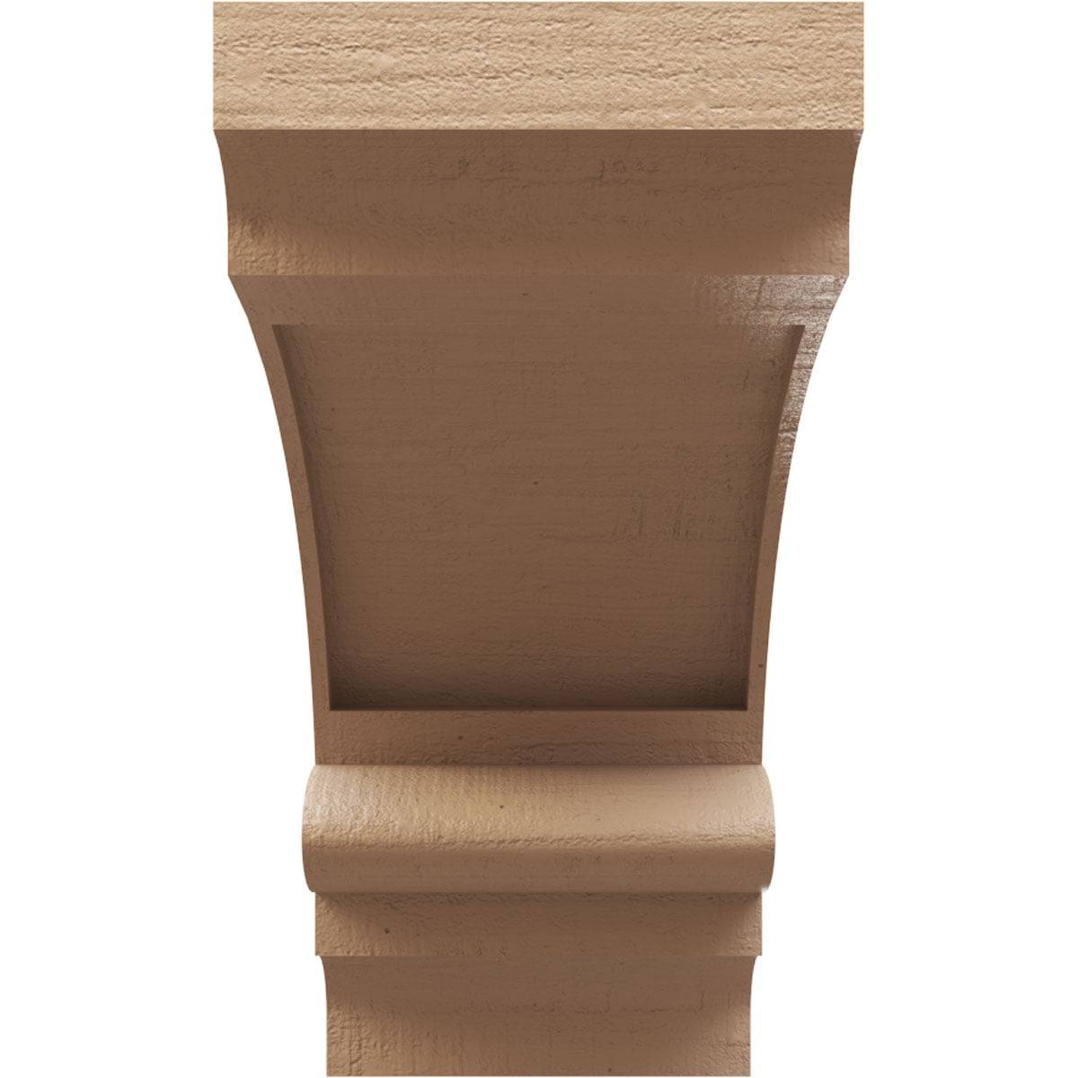 10"W x 30"D x 20"H Classic Diane Rough Cedar Woodgrain TimberThane Corbel, Primed Tan