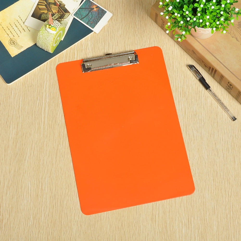 OFFIGAM 5pcs Yellow Plastic Clipboards Anti-Oxidant Document Holders for Office and Shop Use