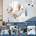 thumbnail image 2 of LNGOOR Wall Mounted Toothbrush Holder with Toothpaste Dispenser  Electric Toothbrush Holder for Bathroom  Smart Clean Toothbrush Organizer with 5 Brush Slots  Toothbrush Organizer for Lad, 2 of 6