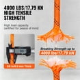 thumbnail image 5 of VEVOR Dual-Weave Polyester Cord, 3/8 inch by 120 feet, 48-Strand, 4000 Pound Tensile Strength, Multi-Use Rope for Arborist Activities, and Outdoor Adventures, Orange/Black, 5 of 8