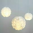thumbnail image 3 of 19.6" Led Pendant Light E27 White Plastic Shade Suspension Lighting Lamp Chandelier, 3 of 12