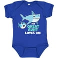 thumbnail image 3 of Inktastic My Great Aunt Loves Me with Cute Sharks Boys or Girls Baby Bodysuit, 3 of 5