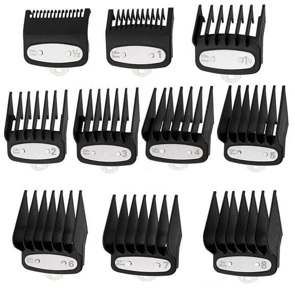 Clipper Guards Cutting Guides Compatible with Wahl Clipper with Metal Clip-From 1/16 Inch To 1 Inch(1.5-25mm),Fits All Full Size Compatible with Wahl Clippers