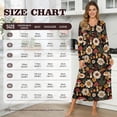 thumbnail image 7 of Tutolipy Mushroom Daisy Printed Nightgowns for Women V Neck Loungewear Full Length Sleepwear Comfy Pajama Dress for Home, 3XL, 7 of 7