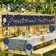 thumbnail image 3 of YANSION 18th Birthday Decorations for Boys Men, 18th Birthday Party Kit with Navy Blue Gold Happy 18th Birthday Banner, Navy Blue Gold Confetti Balloons Number 18 Balloon Triangle Flag Banner, 3 of 8