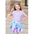 thumbnail image 4 of Millie Loves Lily Girls Periwinkle and Orchid Rib Tops and Printed Skorts Set,Big Girls, Size 5, 4-PCS, 4 of 5