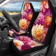 thumbnail image 3 of Pzuqiu Dahlia Pattern Seat Protection Cover Durable, Suitable for Auto Seats SUV Seats Vehicle Seats, Front and Rear Seat Cover Set for Most Sedans Cars, 3 of 10