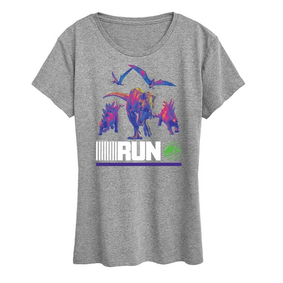 Jurassic Park - Run Infared Dinos - Women's Short Sleeve Graphic T-Shirt