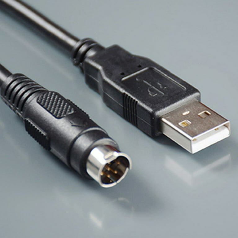 el centro comercial alondra Agacharse USB PLC Programming Cable For Allen Bradley Micrologix USB 1761-CBL-PM02  Round 8 pin - Walmart.com