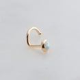 thumbnail image 5 of Nose Stud Screw Shaped Gemstone Nose Rings, Gold Filled Nostril Corkscrew Piercing for Women Men White Opal 3mm 20 gauge Left Side, 5 of 9