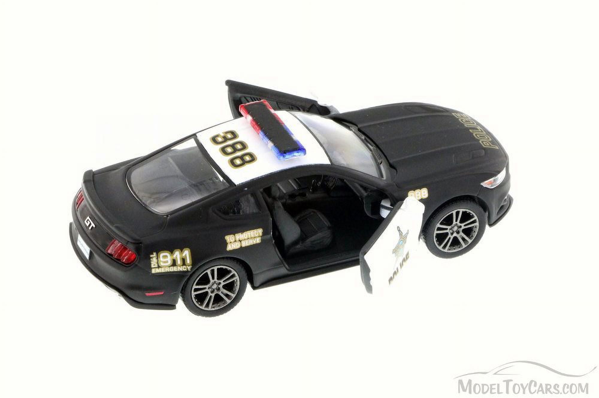 2015 Ford Mustang GT Police, Black - Kinsmart 5386DP - 1/38 Scale