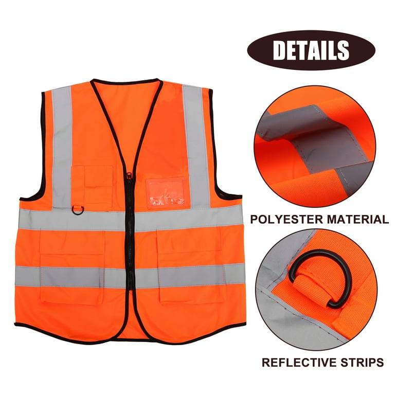 High Visibility Cycling Riding Vest Multi-pocket Reflective High Visibility Cycling Riding Vest Multi-pocket Reflective
