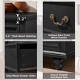 thumbnail image 6 of Joaxswe 5 Drawer Dresser for Bedroom, Tall Wood Dresser with Large Drawer & Delicate Handles for Closet, Living Room, Hallway, Black, 6 of 9