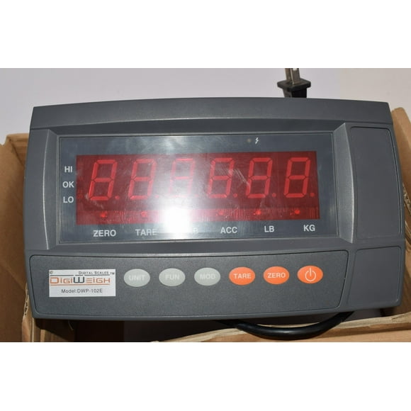 Digiweigh Readout/Display DWP-102E LED Indicator with Rechargable Battery, Use for Floor Scale/Load Cell/Bench Scale