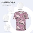 thumbnail image 3 of Zufioo Rose Flowers Print Men's Baseball Short Sleeve, Moisture Wicking Button-Down Hip Hop Tee-3X-Large, 3 of 7