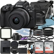 Canon EOS R50 Mirrorless Camera with RF-S 18-45mm Lens + 2 Pack SanDisk 64GB Memory Card + Case + ZeeTech Accessory