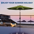 thumbnail image 7 of Riedhoff 9 feet Patio Umbrella with 32 LED Solar Lights, 8 Ribs, Tilt Crank, Dark Green, 7 of 7