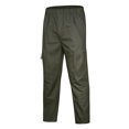 thumbnail image 3 of Mens Cargo Pants Stretch Waist Lightweight Regular Fit Multi Pocket Cargo Pants for Boys Mens Casual Hiking Big and Tall Sizes Pants, 3 of 5