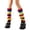 Blue, variant on Women Autumn Winter Colorful Neon Yarn Knitted Leg Warmers Halloween Party Thick Leg Slouchy Socks Blue