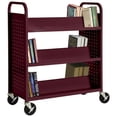 thumbnail image 5 of Double Sided Sloped 6 Shelf Welded Booktruck in Dove Gray, 5 of 7