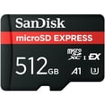 thumbnail image 1 of Tarjeta microSD SanDisk de 512 GB microSD Express de hasta 880 MB/s, 1 of 6