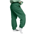 thumbnail image 3 of Zylanna Women's Sweatpants with Pockets, Soft & Warm Baggy Elastic Waist Solid Color Activewear Pants for Women Army Green, 3 of 6