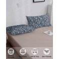 thumbnail image 4 of Dandelion Pillow Covers King Size, Navy Blue Flowers Modern Minimalist Spring Soft Bed Throw Pillowcases Breathable Cooling Long Lumbar Body Pillow Sham Cover for Bed Sofa 20''x40'', 4 of 7