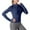 Blue, variant on Womens Slim Fit Lightweight Athletic Full Zip Stretchy Workout Running Track Jacket with Thumb Buttons