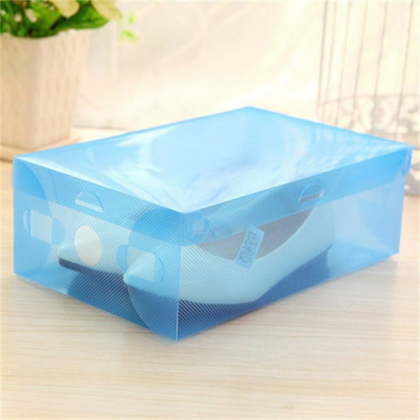 Csengfiy Multifunctional Color Plastic Storaget Box, Clear Foldable Shoe Storage Boxes