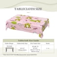 thumbnail image 4 of DouZhe Rectangular Tablecloth, Pink Cute Frogs Dragonflies Table Cloth for Kitchen Dinning Tabletop, 72" x 54" Waterproof Polyester Table Cover, 4 of 8