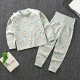 thumbnail image 2 of TOWED22 Little Girls Boys Pajamas Toddler Clothes Cute Graphic Cotton 2 Pieces Pjs Kids Jammies Sets Fall Winter Sleepwear 6-24 Months 2t 3t 4t 5t 6t 7t 8t 9t Children(Light Green,6-12 M), 2 of 4
