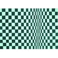thumbnail image 1 of Ahgly Company Indoor Rectangle Checkered Turquoise Blue Modern Area Rugs, 2' x 3', 1 of 4