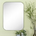 thumbnail image 4 of TEHOME Mid-Century Modern Chic Metal Rounded Wall Mirrors 22'' x 30'' - Brushed Nickel, 4 of 5