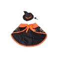 thumbnail image 2 of Aoznliie Dog Clothes, Halloween Pet Cloak with Hat for Party Apparel, L 15.7-18.1 inch Neck Adjustable Costume for Cats Dogs, Black, 2 of 7