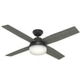 thumbnail image 4 of Hunter 52 inch Indoor Ceiling Fan with LED Light and Remote Control - Black Modern Ceiling Fan, Standard Mount, 4 Blades, For Bedroom, Living Room, or Kitchen - Dempsey 52388, Matte Black, 4 of 16