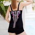 thumbnail image 6 of Women's Boho Floral Print Swimwear Plus Size Spaghetti Strap Tankini Swimsuits with Boyshorts Bathing Suit, 6 of 6