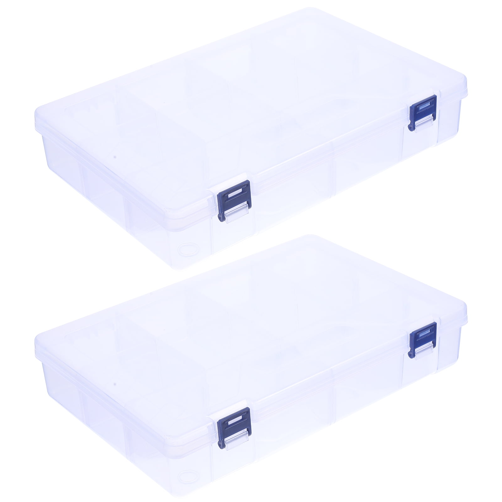 Tersarium 2pcs Pencil Case Clear Organizer Box Clear Box Organizer Clear Jewelry Box Organizer