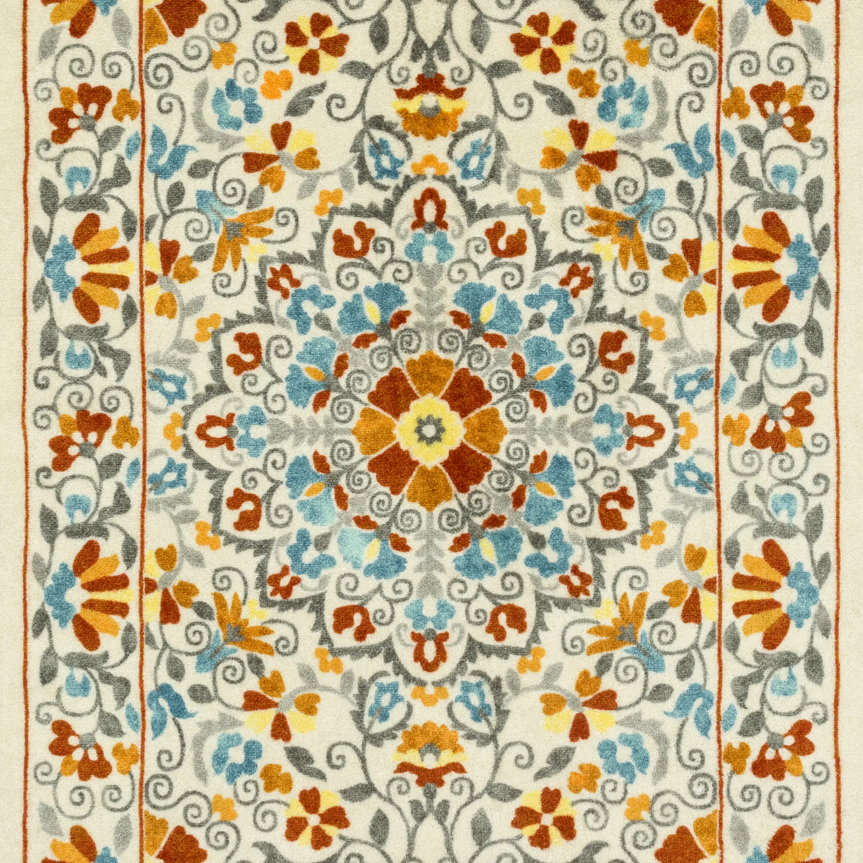Mainstays Bright Persian Medallion Multicolor Indoor Area Rug, 7'x10'