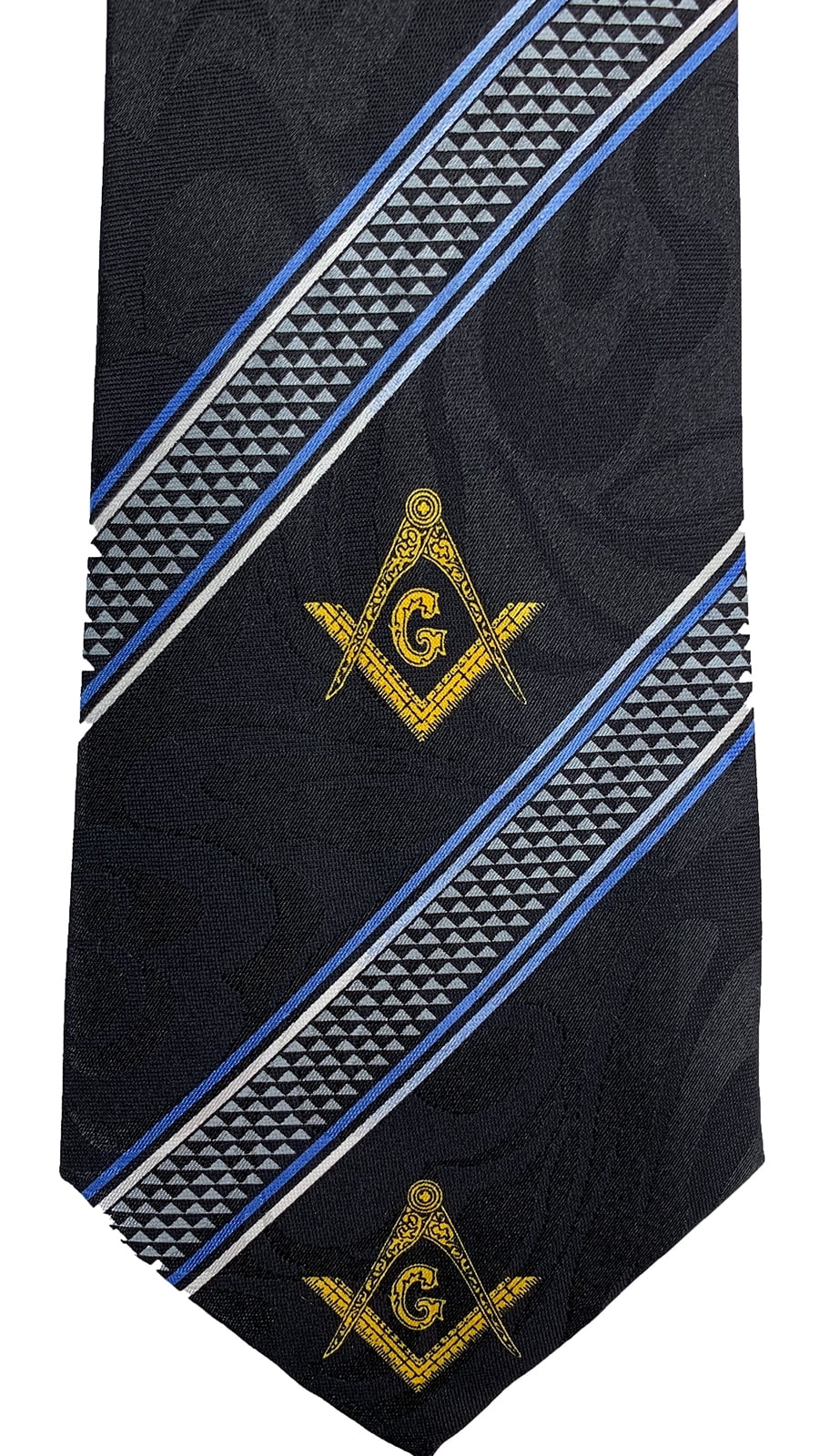 Classic Freemason Logos Black Mens Silk Necktie Novelty Tie Gift