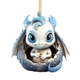 thumbnail image 2 of RnemiTe-amo Dragon Christmas Tree Hanging Ornament Christmas Cute Acrylic Dragon Figurines Christmas Tree Hanging Ornament,Hanging Car Ornaments,Charm Pendant Gifts Holiday Party Craft Decor, 2 of 8