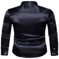 thumbnail image 3 of Stylish Men‘s Solid Color Business Shirts with Turn-Down Collar for Office, 3 of 4