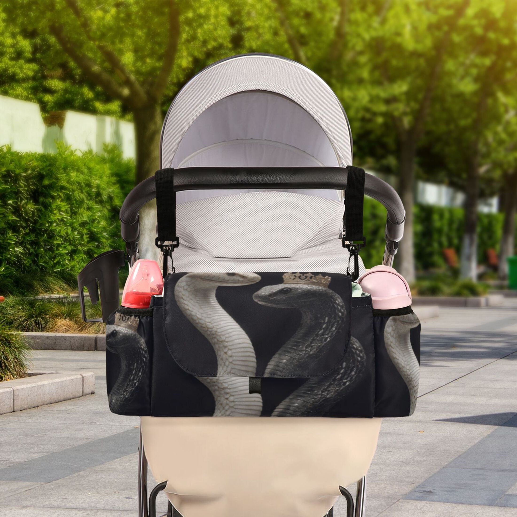 DIXRUYEE Stroller Organizer Royal Serpents Printed
