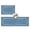 Blue, variant on Purple Farmhouse 1 Piece Non-Slip Kitchen Mat Set, Linen Texture Geometric Lines Floral Boho Soft Door Mat with Rubber Backing, Dirtproof Rugs for Entrance Doorway, 15.7 x 47.2in