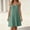 Green, variant on PRINxy Women's Spaghetti Strap U Neck Crinkled Cotton Linen Dress Adjustable Straps Loose Casual Short Dress for Summer Beach Vacation Black S