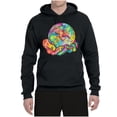 thumbnail image 2 of Wild Bobby Rainbow Painted I've Got The Whole World Dean Russo Design Inspirational/Christian Unisex Hoodie Sweatshirt, Black, Small, 2 of 6