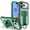 Green, variant on for iPhone Air Magnetic PU Leather TPU Case Stand Bracket Ring Hand Strap, Compatible with MagSafe, Luxury Shockproof Slim Translucent Frosted Phone Case for iPhone Air, Green