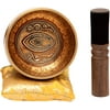 Tibetan Singing Bowl Set with Healing Mantra Engravings Meditation Sound Bowl Handcrafted in Nepal (Yoni Bowl)