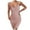 Pink, variant on IROINNID V-Neck Sheath Dress For Women Fashion Gorgeous Solid Camis Sleeveless Vest Mini Dress Empire Waist Dress
