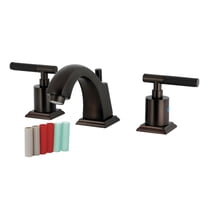 Kingston Brass FSC4685CKL Kaiser Widespread Bathroom Faucet with Pop-Up Drain, Oil Rubbed Bronze