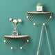 thumbnail image 4 of Matsuzay Soporte de exhibición Estante de pared Estante de almacenamiento Accesorios para el hogar Instalación práctica multipropósito Almacenamiento y organización del hogar Oro Pequeño, 4 of 6
